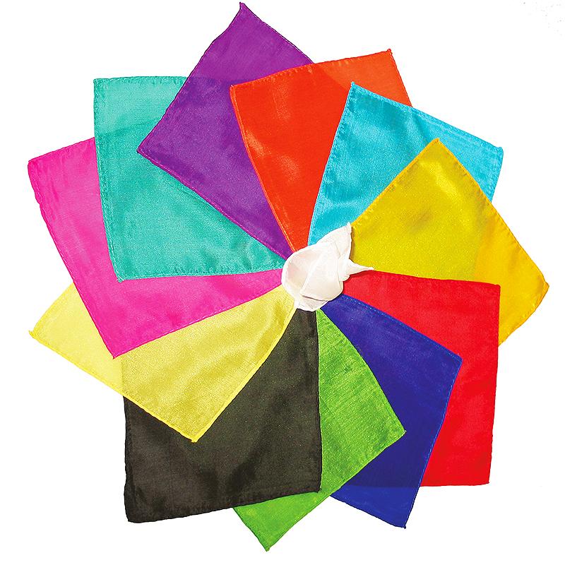 Foulards di seta cm 15x15 - Busta assortita di 12